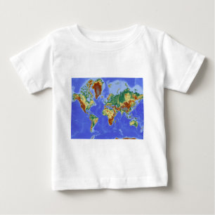 Camiseta Mapa Internacional da Geografia Mundial