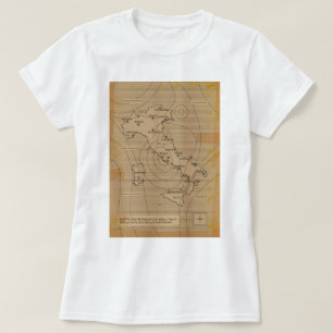 Camiseta Mapa meteorológico da Itália, da Scilly e da Sarde