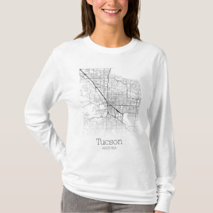 Camiseta Mapa Moderno da Arizona de Tucson