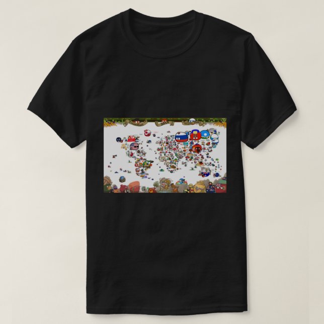 Camiseta Mapa Mundial 2019 do Countrybolas (Frente do Design)