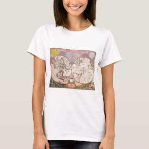 Camiseta Mapa Mundial Antiquado