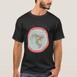 Camiseta Mapa Mundial da Sociedade da Terra Plana