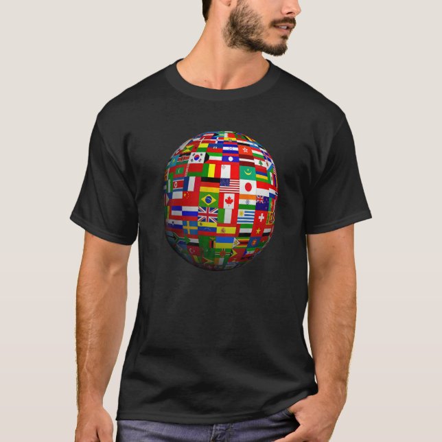 Camiseta Mapa Mundial de Sinalizadores - Atlas do Globo (Frente)