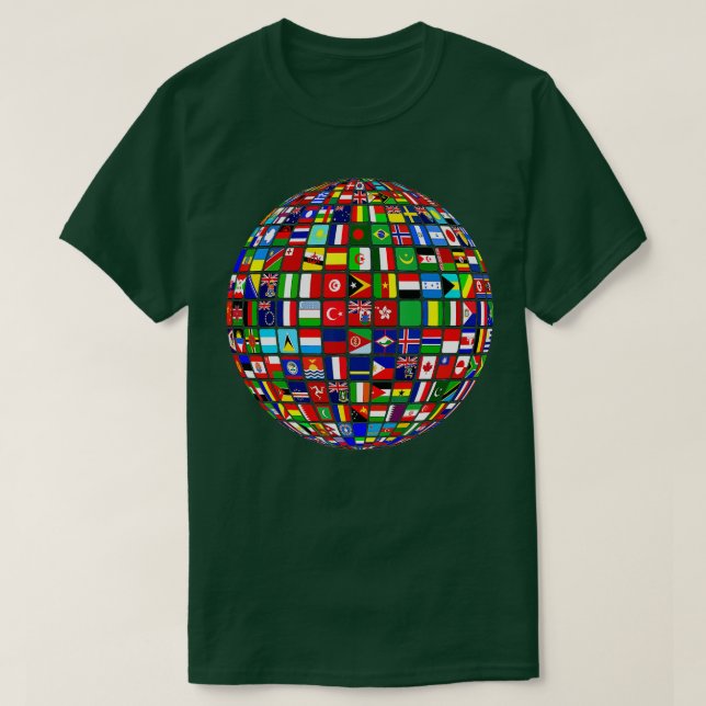 Camiseta Mapa Mundial Internacional de Sinalizadores (Frente do Design)