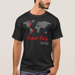 Camiseta Mapa Mundial Miramar Beach Map Combinação de Féria
