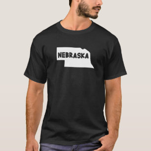 Camiseta Mapa Nacional do Estado de Nebraska por Home USA