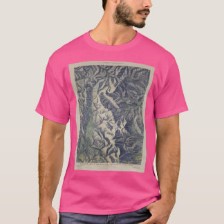 Camiseta Mapa Nacional do Parque Nacional das Montanhas Roc