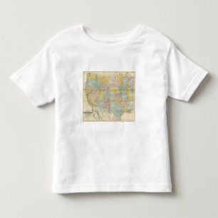 Camiseta Mapa nacional do território dos Estados Unidos