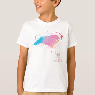 Camiseta Mapa   North Carolina da aguarela