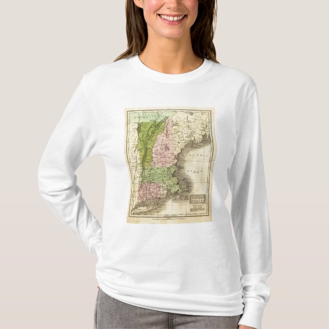 Camiseta Mapa oriental de Olney dos estados (Frente)