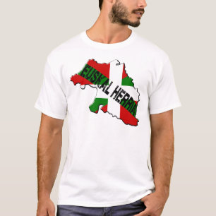 Camiseta Mapa país basco mais bandeira euskal herria