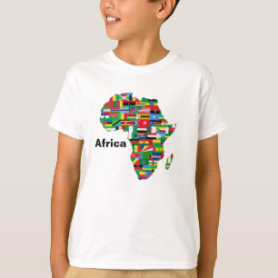 Camiseta Mapa para crianças na África