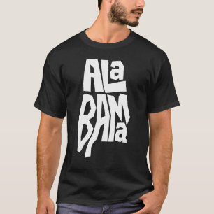 Camiseta Mapa Patriótico da Casa do Alabama em Forma de Tex