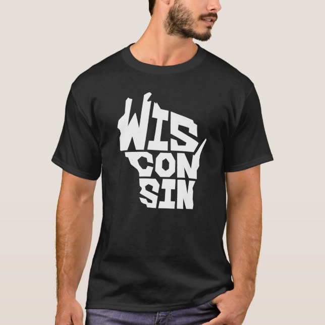 Camiseta Mapa Patriótico do Estado de Origem da Forma de Te (Frente)