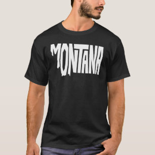 Camiseta Mapa Patriótico do Estado do Montana em Formas de