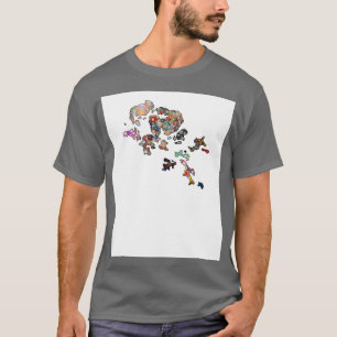Camiseta Mapa Patterno das Ilhas Orkney