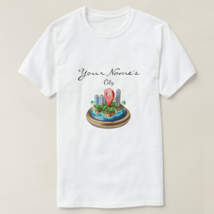 Camiseta Mapa Personalizado da Cidade