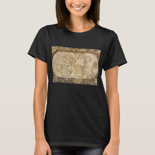 Camiseta Mapa Planisfério Celeste Vintage por Joseph Moxon