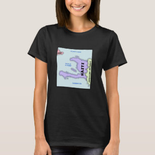 Camiseta mapa político do Haiti, nomes do conde vizinho