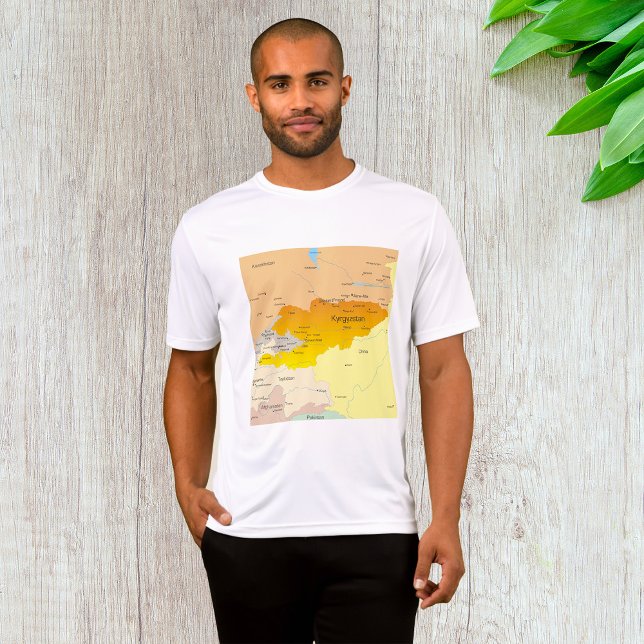 Camiseta Mapa político do Quirguistão e da Ásia Central (Criador carregado)