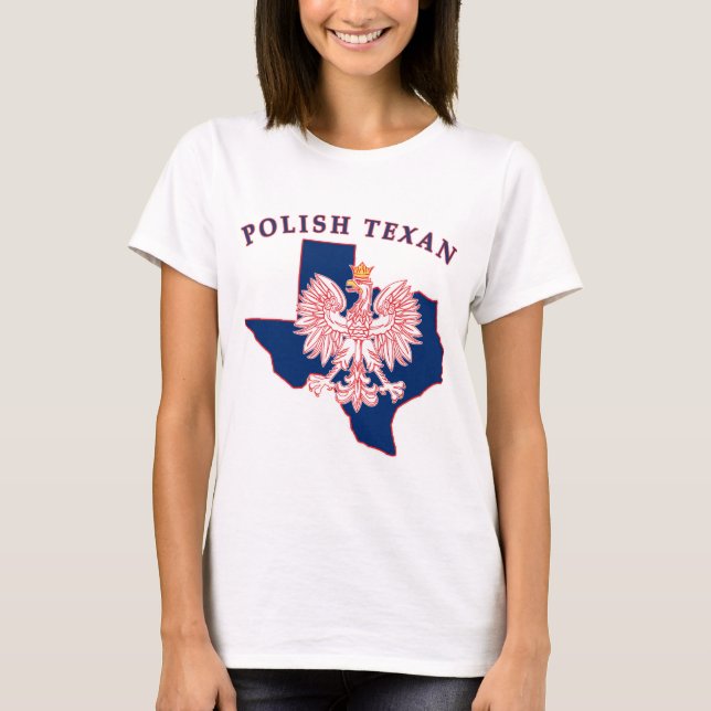 Camiseta Mapa Polonês de Águia Texana (Frente)