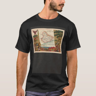 Camiseta Mapa Regional de 1890, em França, em Vintage Nice