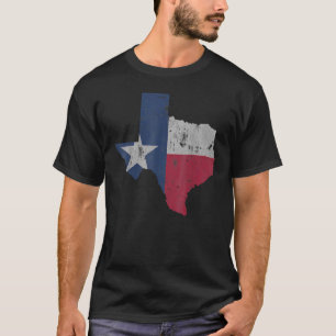 Camiseta Mapa Retro Texas Flag Men Women Kids Youth Boys Gi