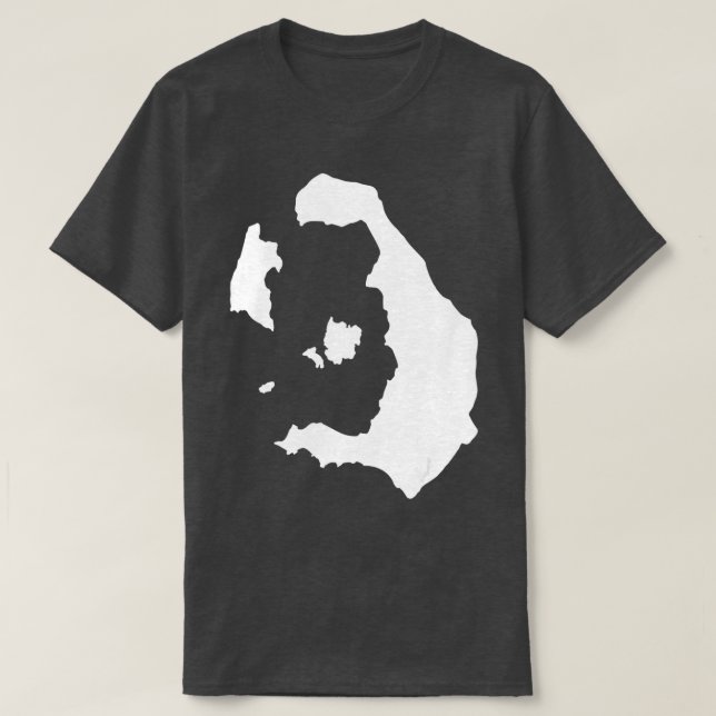 Camiseta mapa Santorini (Frente do Design)