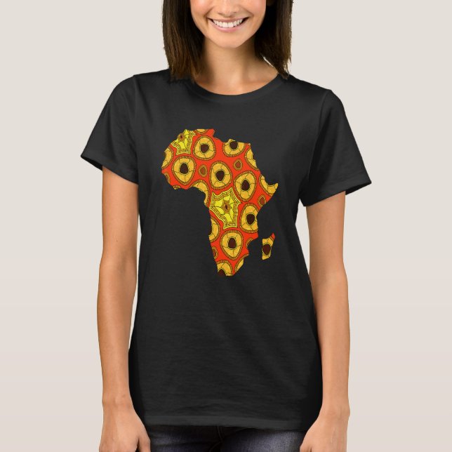 Camiseta Mapa tribal do Impressão africano do mapa de dashi (Frente)