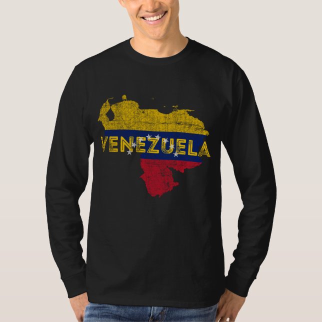 Camiseta Mapa venezuelano e bandeira Souvenir - Vene em dif (Frente)