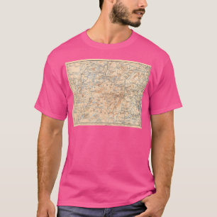 Camiseta Mapa Vintage Da Lei Sobre As Montanhas Adirondack