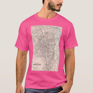 Camiseta Mapa Vintage Das Montanhas Adirondack (1901) Bas