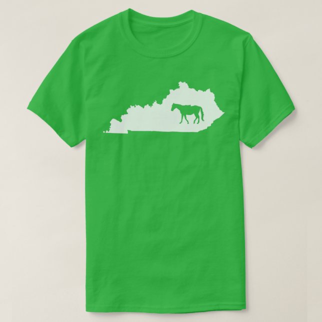 Camiseta Mapas do Cavalo do Kentucky - Presente para Mulher (Frente do Design)