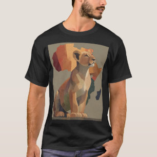 Camiseta Mapas geométricos de mosaicos com mapa de África e