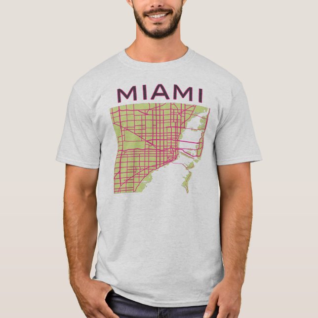 Camiseta mapas Miami (Frente)