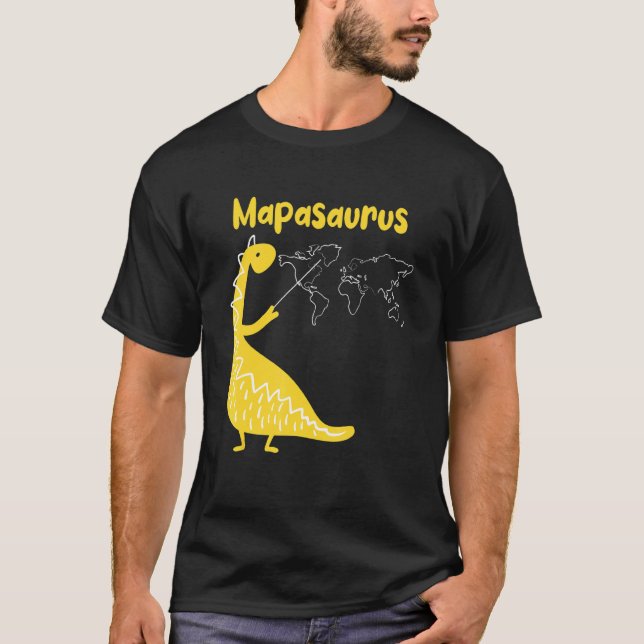 Camiseta Mapasaurus Geógrafo Geografia de Cartógrafos (Frente)