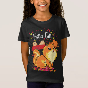 Camiseta Mapeando Cachorro Pomeraniano Alavanca Vermelho Fo