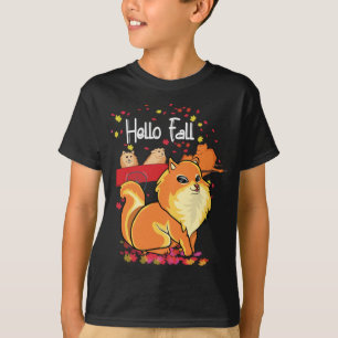 Camiseta Mapeando Cachorro Pomeraniano Alavanca Vermelho Fo