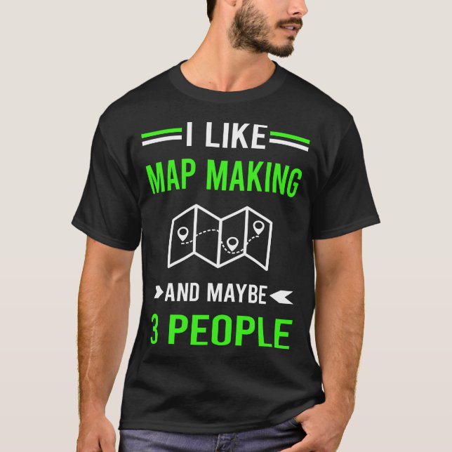Camiseta Mapeando Fazer do Mapa de Cartografia (Frente)