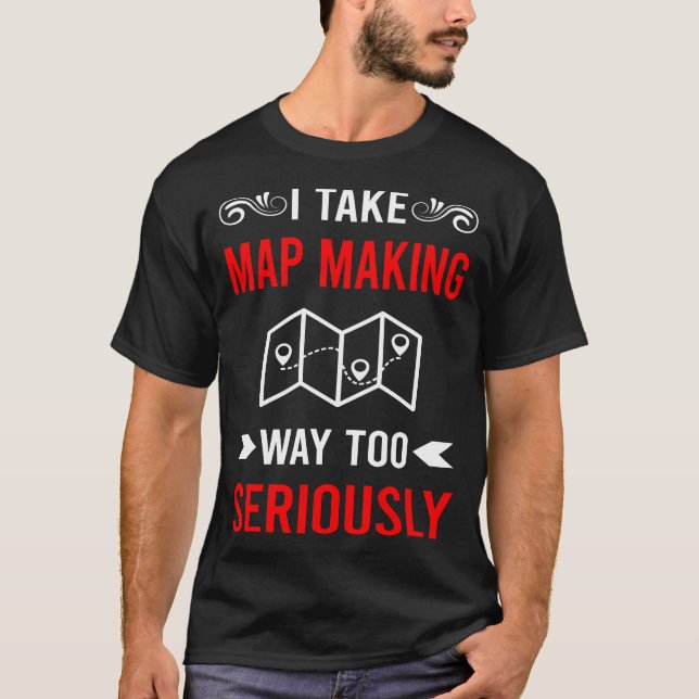 Camiseta Mapeando Fazer do Mapa de Cartografia (Frente)