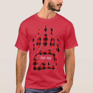 Camiseta Mapeia Urso Vermelho Xadrez Buffalo Pap Pap Matchi