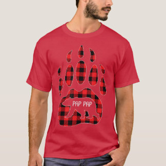 Camiseta Mapeia Urso Vermelho Xadrez Buffalo Pap Pap Matchi
