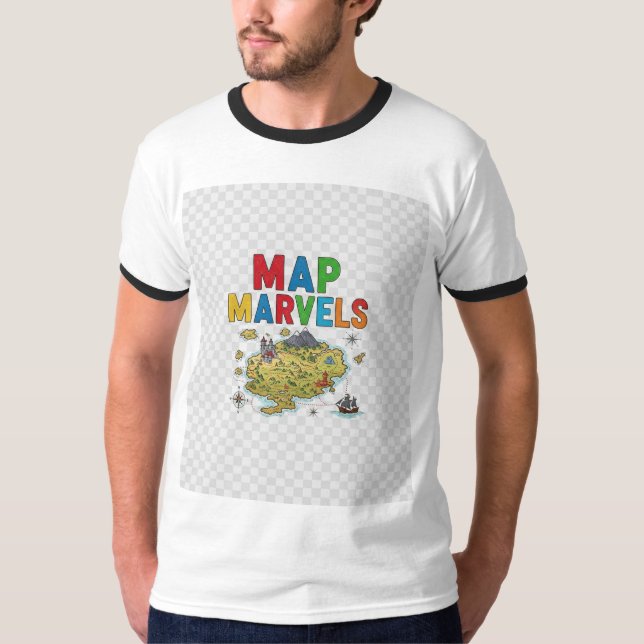 Camiseta Mapeie Marvels. (Frente)