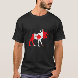 Camiseta Mapeou Leaf Animal Canadian Flag Canadá