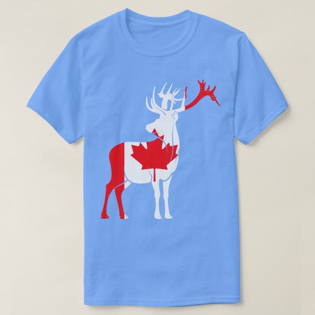 Camiseta Maple Leaf Deer Canada (Frente do Design)