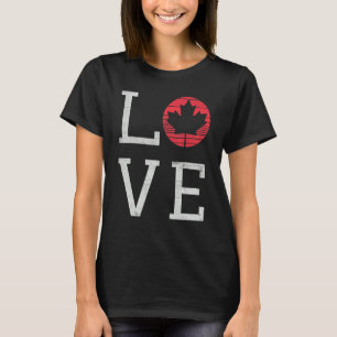 Camiseta Maple Love Canada Day Proud Canadian Flag Canadá