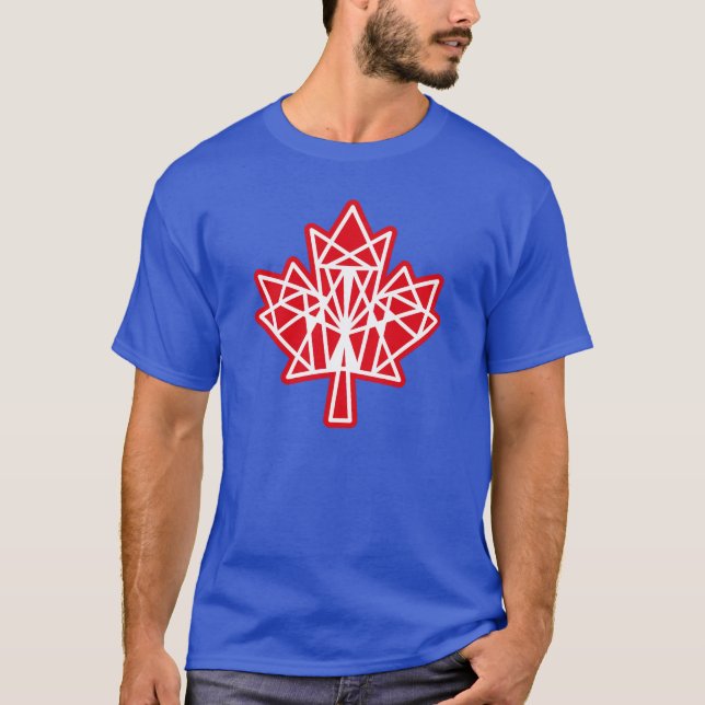 CAMISETA MAPLE MADE WITH TRIANGLES CANADA FLAG BY MASANSER (Frente)