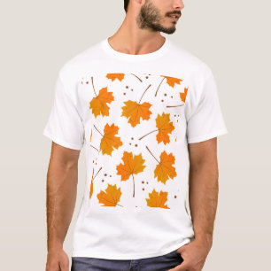 Camiseta Maple Mirth: Folhas de outono de Cartoon