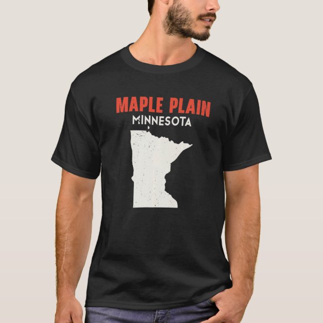 Camiseta Maple Plain Minnesota State America Viagem Min (Frente)