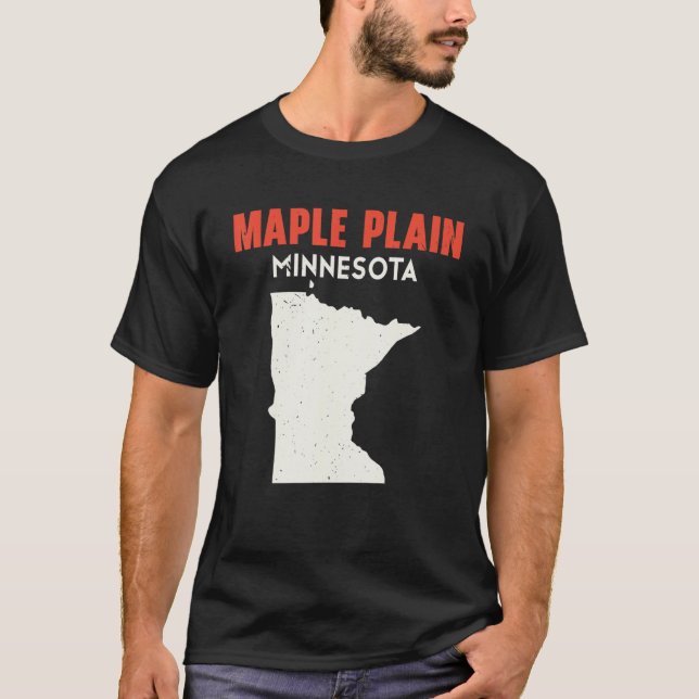 Camiseta Maple Plain Minnesota State America Viagem Min (Frente)